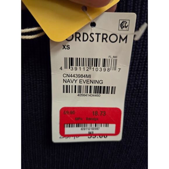 NWT XS Navy Caslon Sweater - Picture 2 of 2